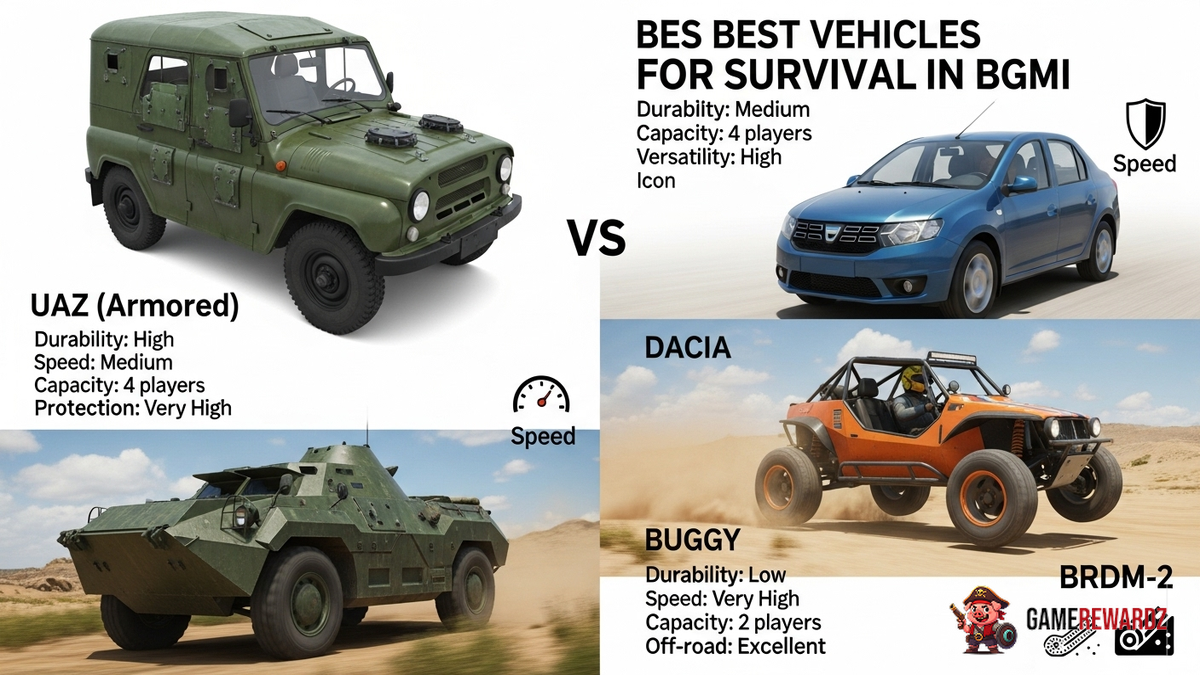 BGMI Best Vehicles for Survival